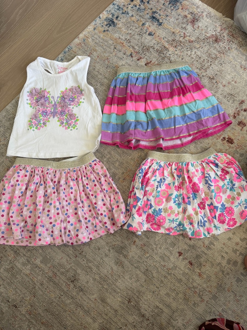 Isaac Mizrahi Girls Size 5/6 Skort & Tank 4 Piece Lot